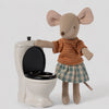 mouse holding up toilet seat